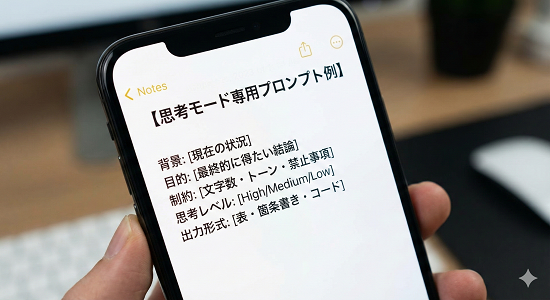 思考モードプロンプト例